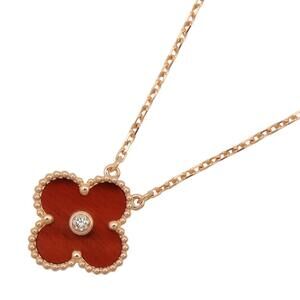 Van Cleef & Arpels Vintage Alhambra 1PD Necklace - 18KPG (Pink Gold) Diamond ...